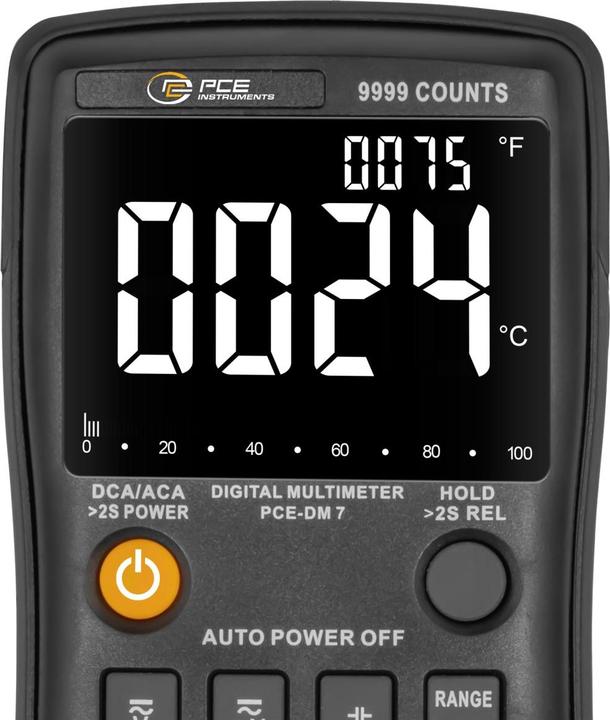 Actual product image PCE Instruments PCE-DM 7 Hand-held multimeter digital CAT II 1000 V, CAT III 600 V (CAT II 1000V, CAT III 600V)