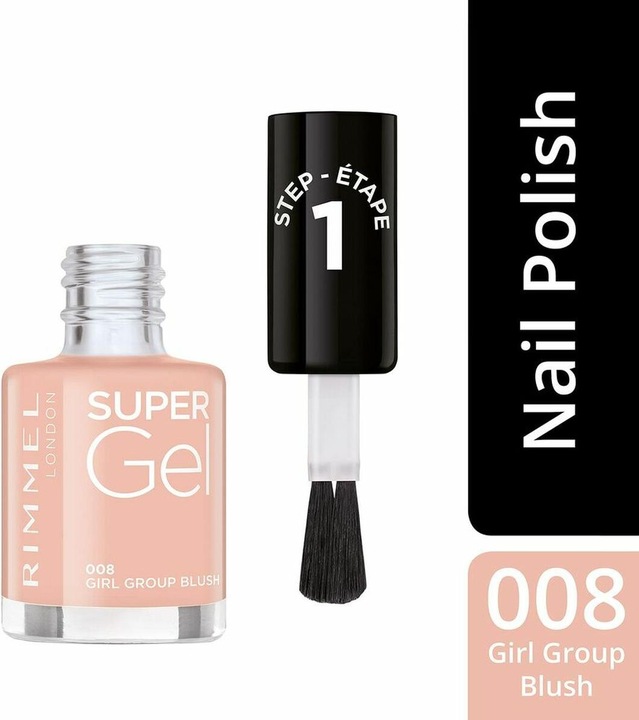 Actual product image Rimmel London RIMMEL Super Gel Nail Polish No. 008 Girl Group 12ml (008, Gel-Effect Nail Polish)