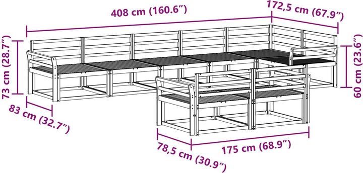 Produktbild vidaXL Outdoor-Sofa
