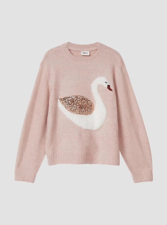 Produktbild s.Oliver Strickpullover Weicher Strickpullover mit Pailletten (104, 110)