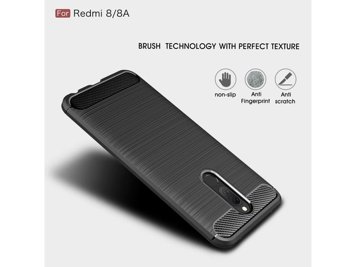 Produktbild Screenguard Xiaomi Redmi 8 Hülle Carbon Brushed Soft TPU (Xiaomi Redmi 8)