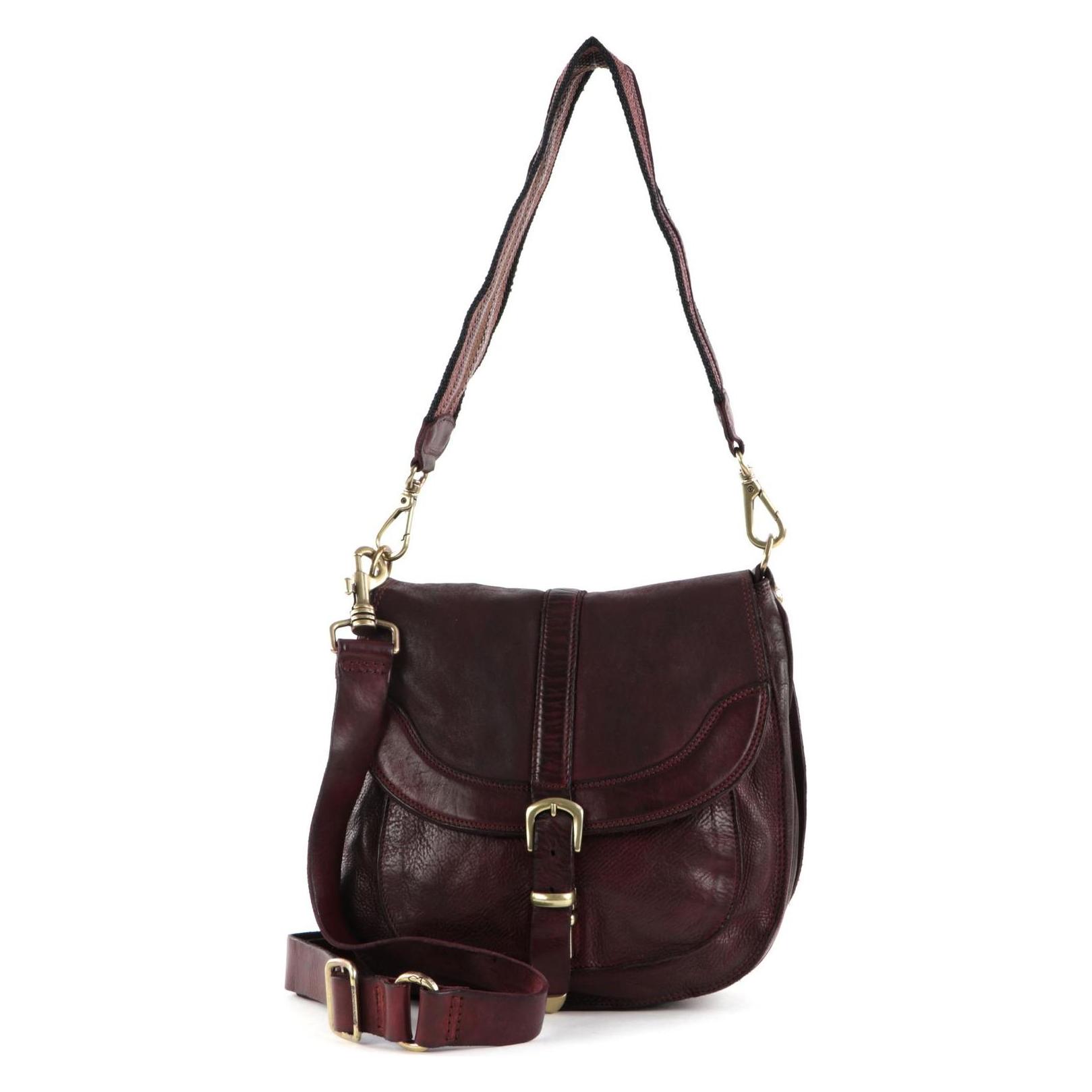 Campomaggi, Damen, Handtasche, Shoulder Bag With Buckle, Rot