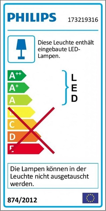 Label énergétique Philips Herb IR (600 lm)
