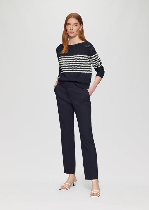 Produktbild s.Oliver Strickpullover Pullover aus leichtem Lochstrick mit dekorativen Knöpfen (46)