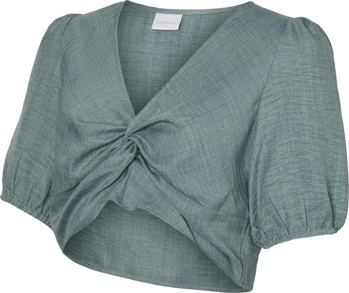 Immagine prodotto Mamalicious Normal geschnitten V-Ausschnitt Elastische Bündchen Puffärmel Top Bluse (M)