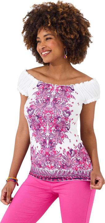 Actual product image Joe Browns Bright Boho Elasticated Jersey Top (36)