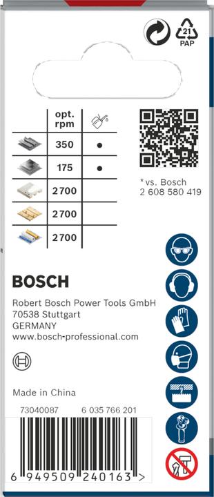 Valori nutrizionali e ingredienti Bosch Professional Zubehör Sega a tazza PRO Multi Material PC Plus, 25 mm (25 millimetri)