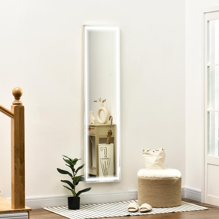 Image du produit Homcom Miroir de dressing avec éclairage LED (40 x 37 x 156,5 cm)