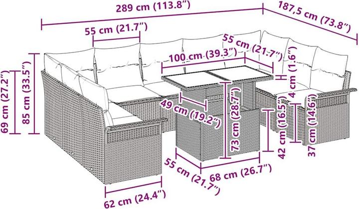 Produktbild vidaXL Outdoortisch-Set