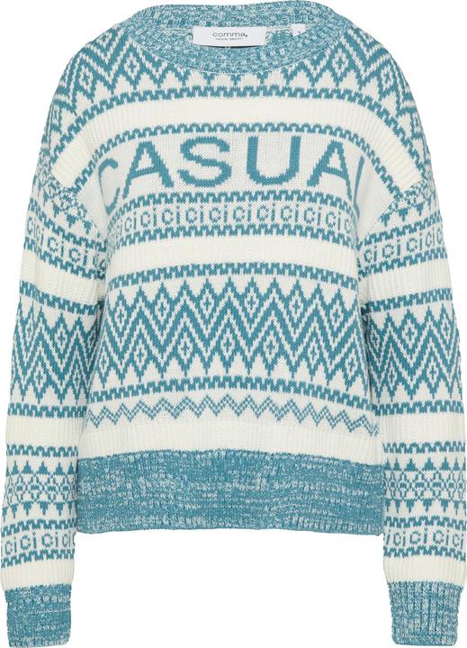 Produktbild Comma Strickpullover Strickpullover mit Jacquard-Muster (L)