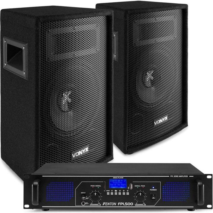 Vonyx Soundinstallation - Komplettes 500 -W -Soundsystem für Heimpartys oder Startdien (Attivo)