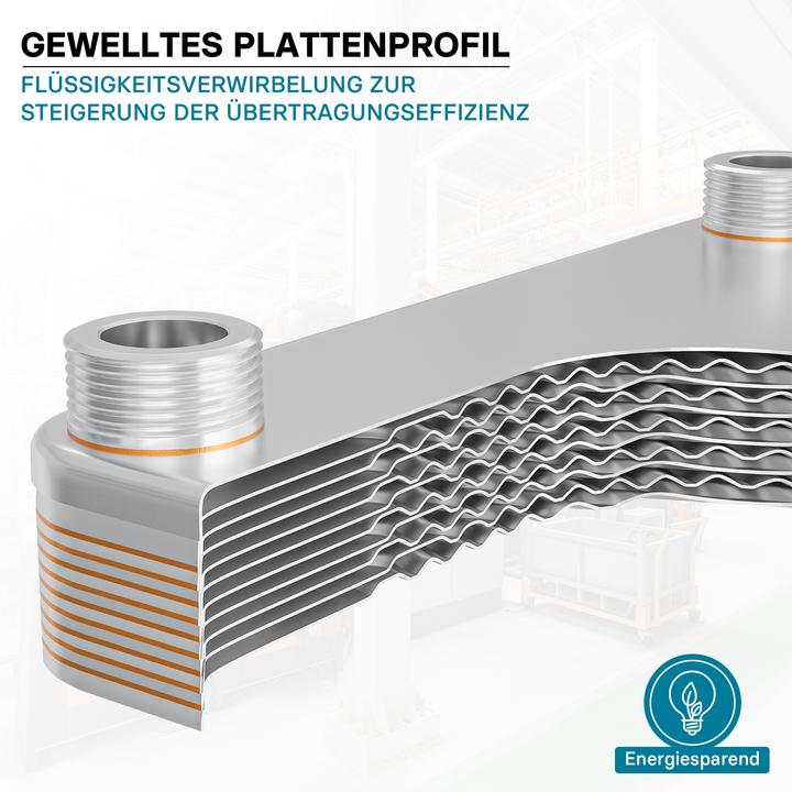 Actual product image Wiltec Hrale Stainless Steel Heat Exchanger 40 Plates max. 165 kW Plate Heat Exchanger
