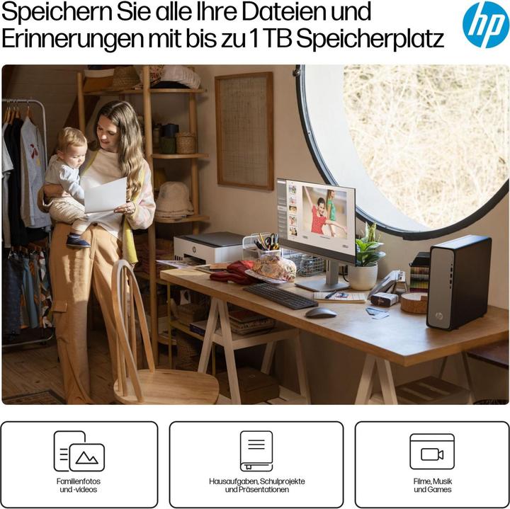 Productafbeelding HP OmniDesk Slim S03-0412ng Intel 300 8GB/512GB SSD Windows 11 schwarz (Intel U300, 8.19 GB, 512 GB)