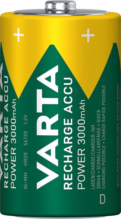 Actual product image Varta Recharge Accu Power (2 pcs., D, 3000 mAh)