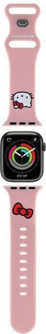 Actual product image Hello Kitty Pasek HKAWLSCHBLP Apple Watch 42/44/45/49mm różowy/pink strap Silicone Kitty Head (42 mm, Stainless steel, Silicone)