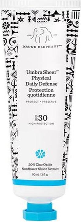 Drunk Elephant Sonnenschutz Umbra Sheer™ Physical Daily Defense SPF 30 90 ml (Sonnencreme Gesicht, SPF 30, 90 ml)