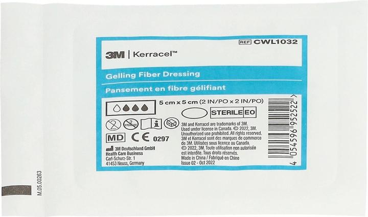 Produktbild 3M gel-bildende Wundauflage aus Fasermaterial 5x5cm (n) (498.67 ml, Gel)