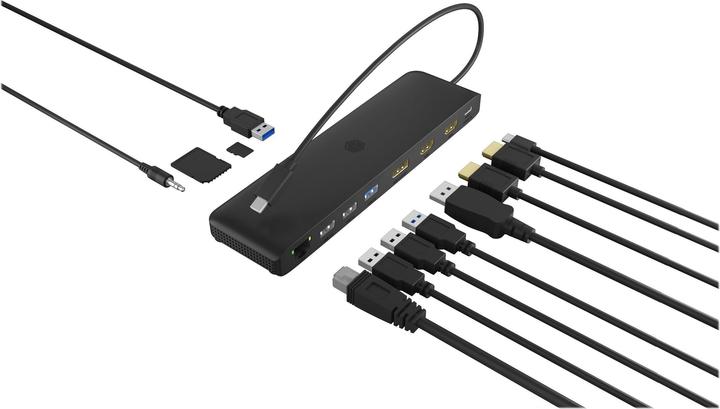 Produktbild Icy Box DockingStation mit 11-in-Anschlüssen dreifacher Videoausgabe,IB-DK2116-C (USB-C, 8 Ports)