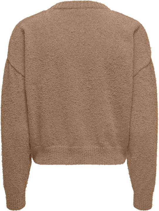 Produktbild Only Rundhals Gerippte Ärmelbündchen Tief angesetzte Schulter Pullover Strickpullover (XL)
