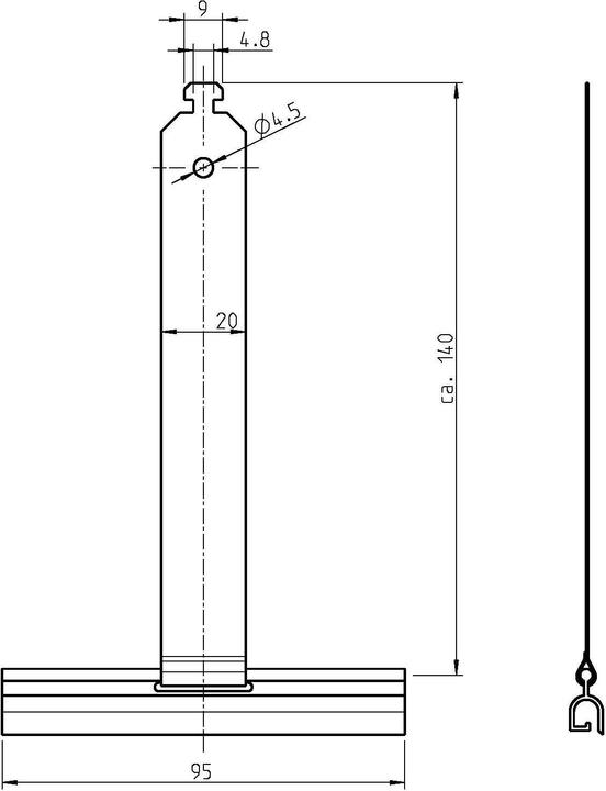 Produktbild Rademacher Befestigungsfeder Länge 140 mm Stahlblech