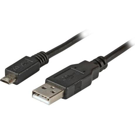 EFB Elektronik USB2.0 Anschlusskabel A-Micro-B 5pol. St.-St. 3,0m schwarz Premium (3 m, USB 2.0), USB Kabel