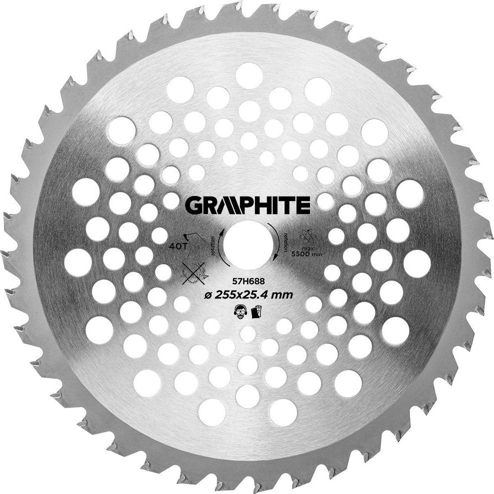 Graphite, Sägeblatt, Widia-Freischneiderklinge 255 x 25,4 mm, 40 Z, für Bürsten