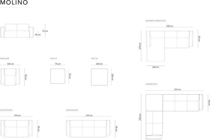 Actual product image Micadoni Molino (2 person sofa, 3-seater, 4-seater)