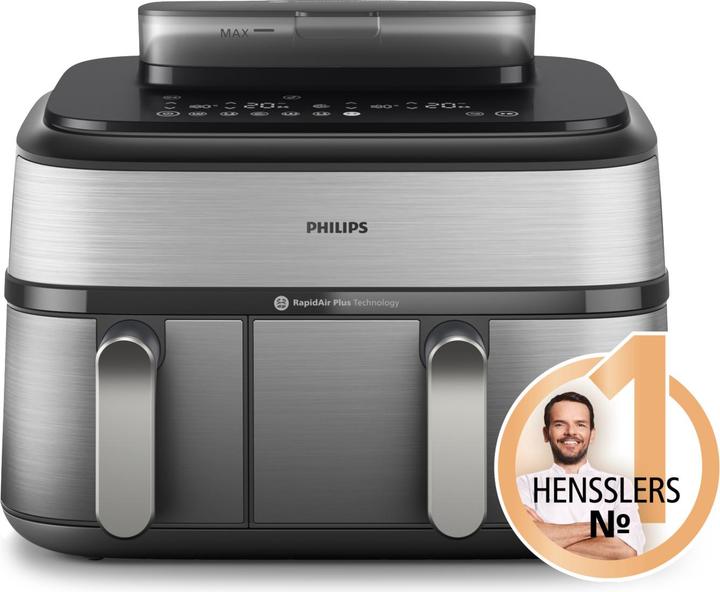 Actual product image Philips Steam Airfryer Dual Basket NA555/00