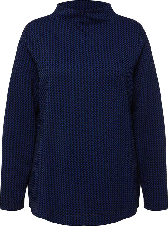 Immagine prodotto Ulla Popken Felpa con texture, colletto alto e maniche lunghe (46, 48)