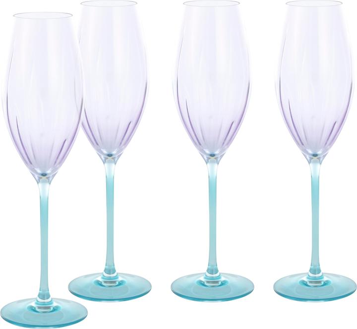 Cristal d'Arques Swirly (21 cl, 4 Verres, Flûtes à champagne)