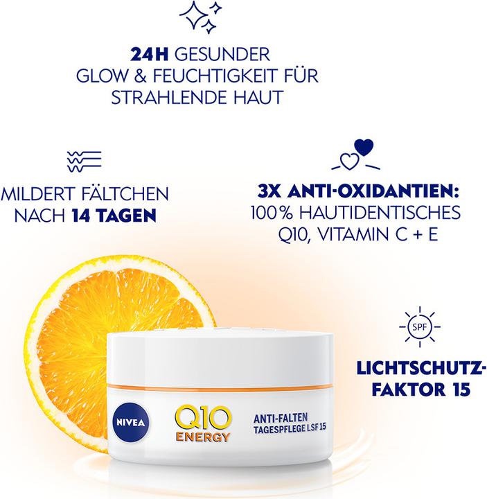 Produktbild NIVEA Q10 Energy Anti-Falten Tagescreme (50 ml, Tagescreme, SPF 15)