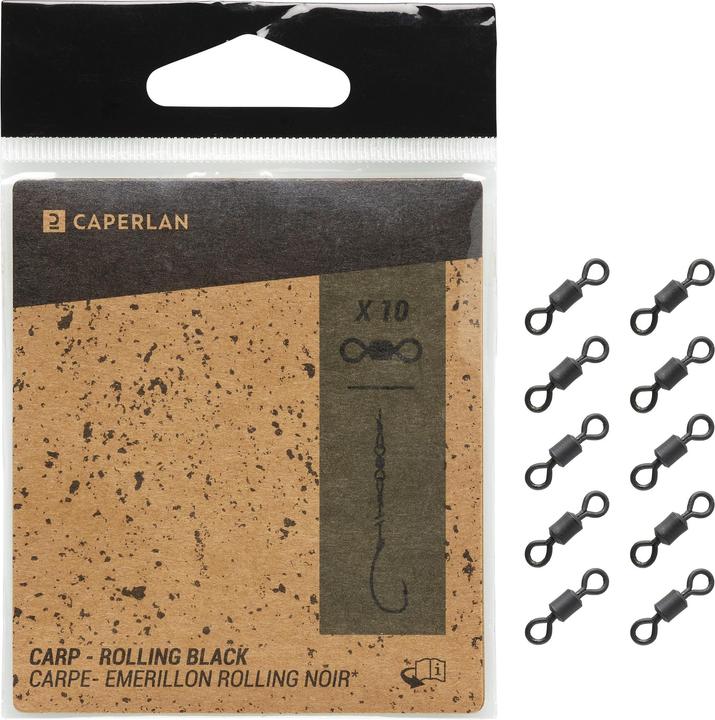 Image du produit Caperlan Emerillon Rolling pour montage de carpe Acier inoxydable, lot de 10