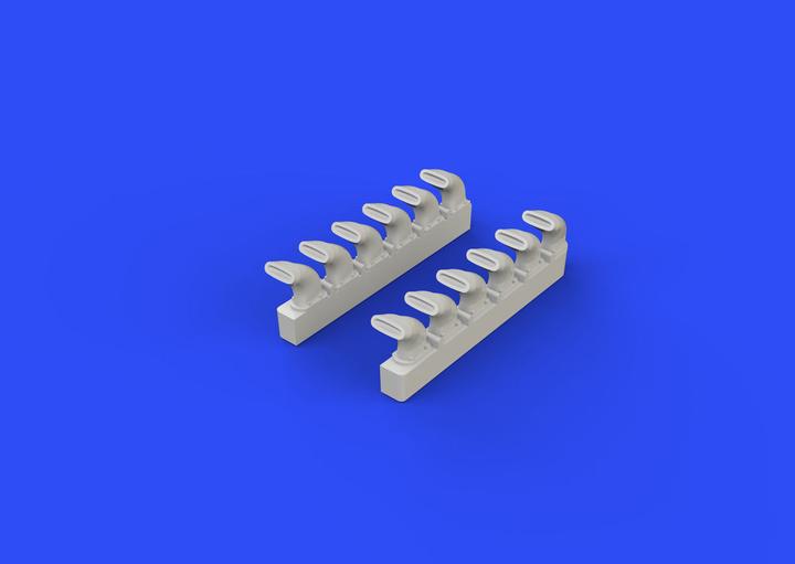Actual product image Eduard Spitfire exhaust stacks-fishtail f.Eduar