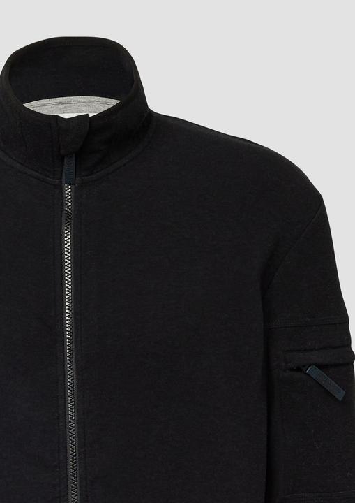 Produktbild s.Oliver Sweatshirt Jacke Melierte Sweatjacke mit Ärmeltasche (M)