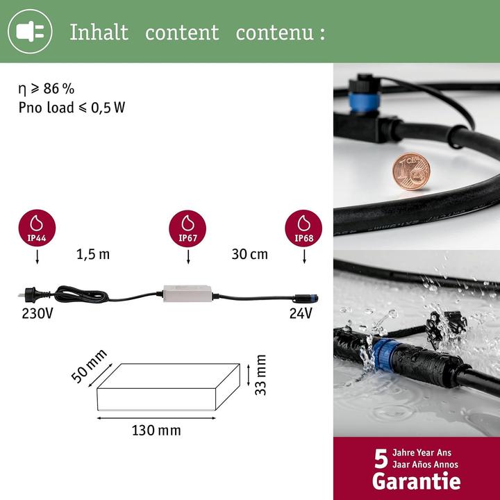 Produktbild Paulmann Plug & Shine Trafo IP67 75 Watt 230/24V