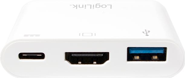 Produktbild LogiLink USB Typ-C zu (USB Typ-C, USB 3.0, HDMI, 5.91 cm)