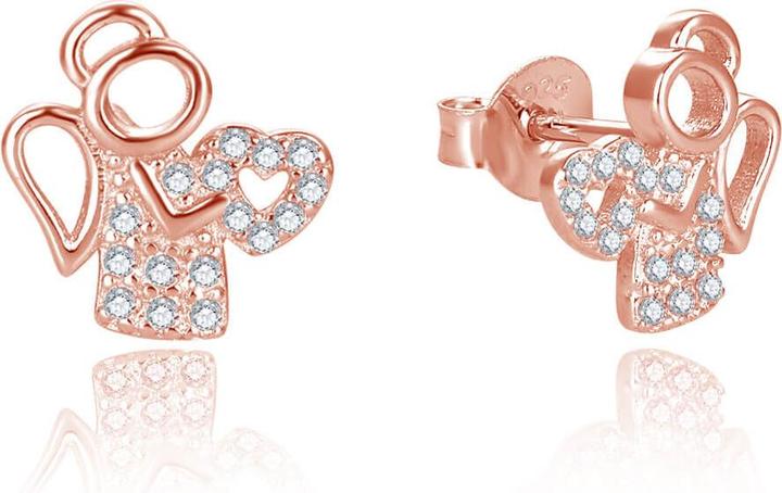 Actual product image Beneto Tender bronze angel earrings AGUP2666-ROSE (L)