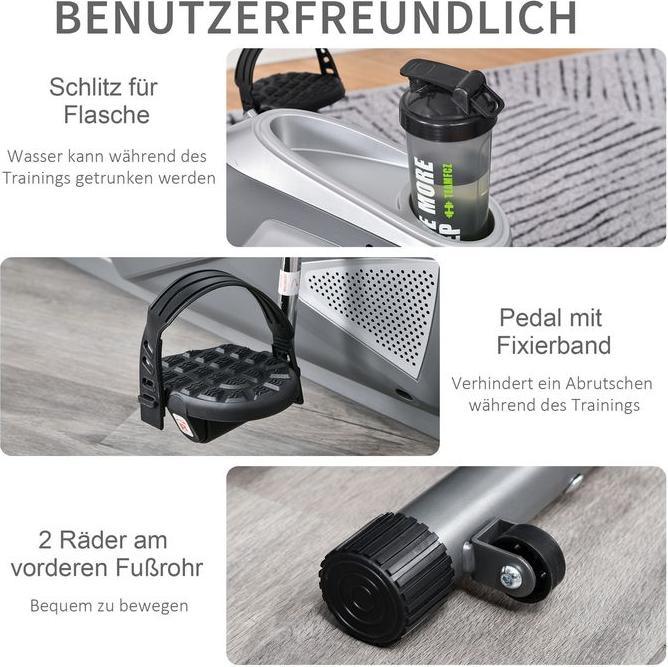 Produktbild Swisshandel24 Liegeergometer mit LCD-Anzeige 8 stufig einstellbarem Magnetwiderstand Nutzergewicht bis 110 kg Meta