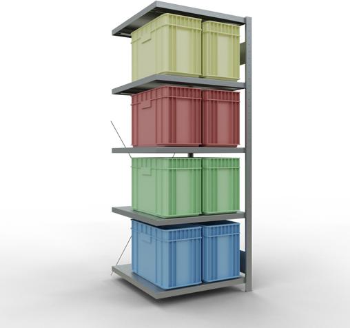 Actual product image Schulte Lagertechnik MULTIplus250 boltless bay system with cross brace