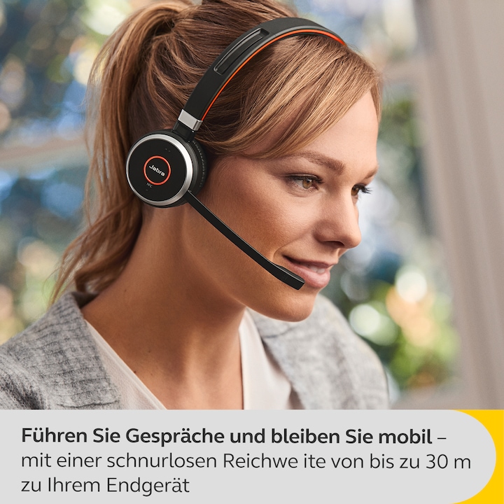 Produktbild Jabra Headset Evolve 65 SE MS Duo USB inkl. Ladestation (Kabellos, USB-A)