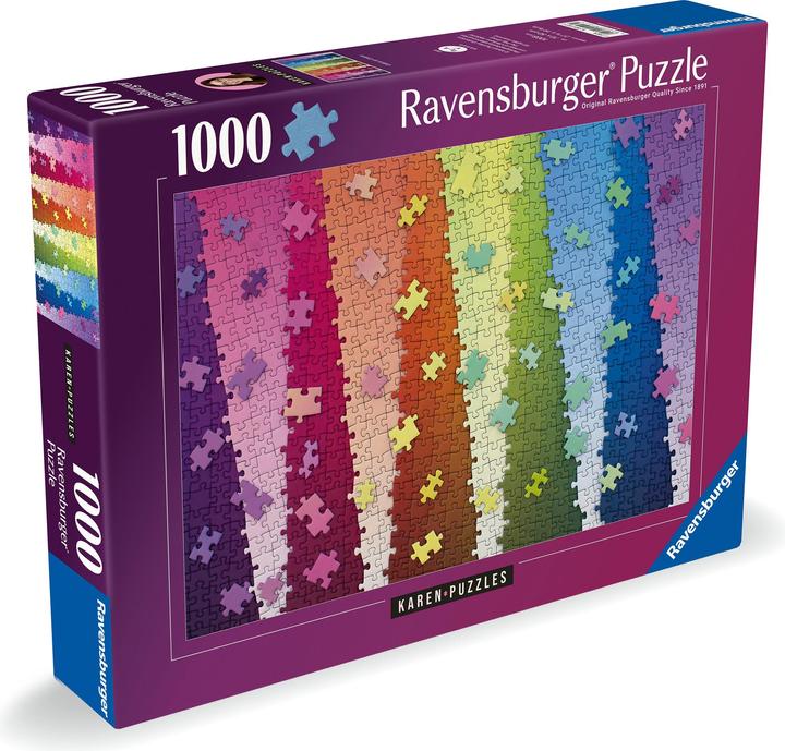Produktbild Ravensburger Puzzle Karen Puzzles Color by Colour, 1000 Teile. (1000 Teile)