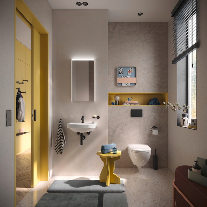 Immagine prodotto Duravit D-Code vaso sospeso Compact, lavabo, senza bordo, 370x480x360 mm, bianco lucido