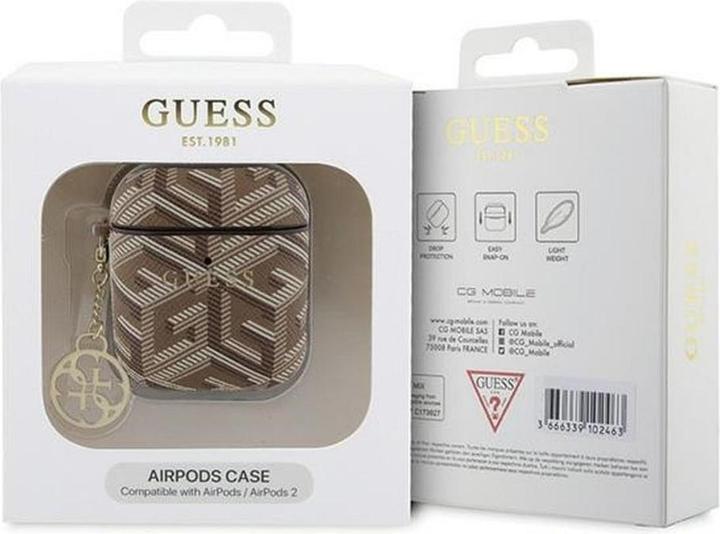 Produktbild Guess GUA2PGCE4CW AirPods 1/2 cover brązowy/brown GCube Charm (Kopfhörer Hülle)