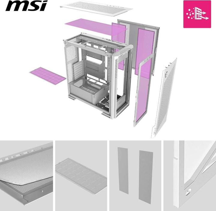 Produktbild MSI GEH Midi MPG VELOX 300R PZ WHITE (ATX, mATX, Mini-ITX)