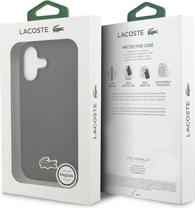 Produktbild Lacoste Iconic Petit Pique Woven Logo MagSafe Case for iPhone 17 Navy Blue (Apple iPhone 17)