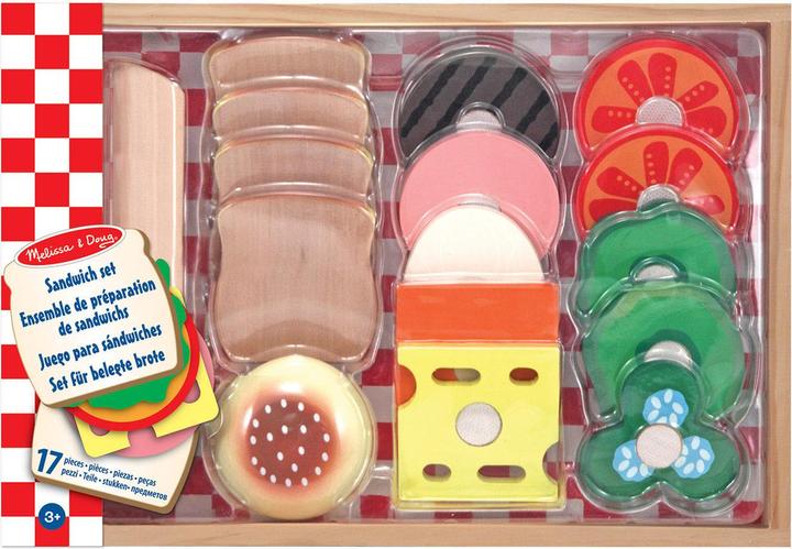 Actual product image Melissa & Doug Wooden Sandwich Making Play