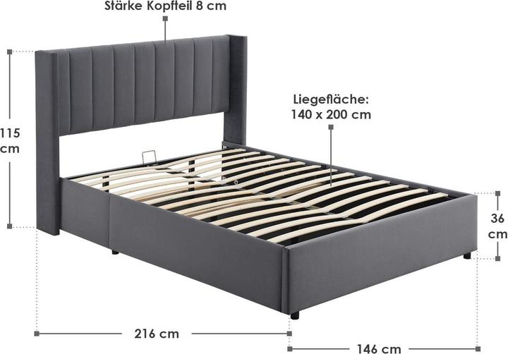 Image du produit Juskys Savona (140 x 200 cm)