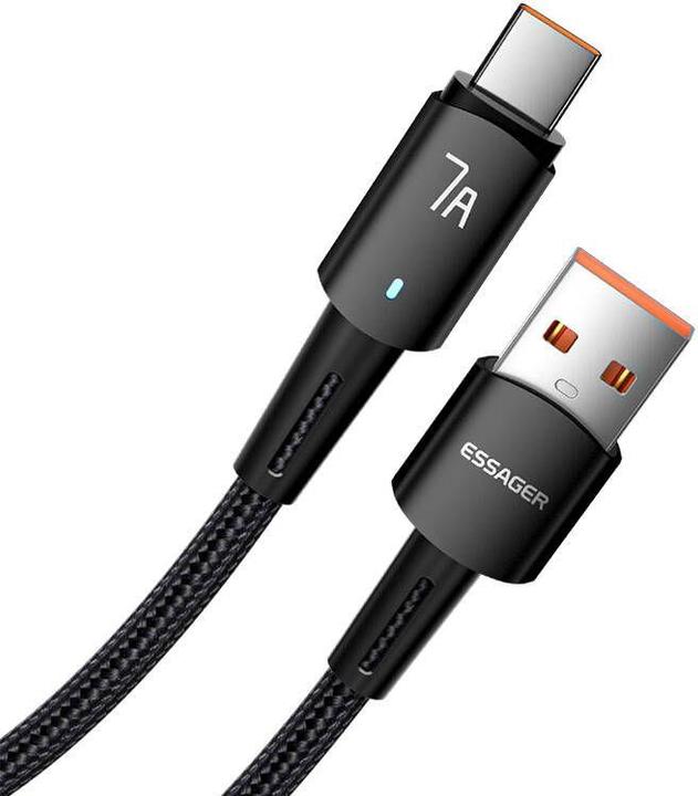 Produktbild Essager USB-A to USB-C cable,, EXC7A-CGB01-P, 100W, 0.5m (black) (0.50 m, USB 3.0, 100 W)