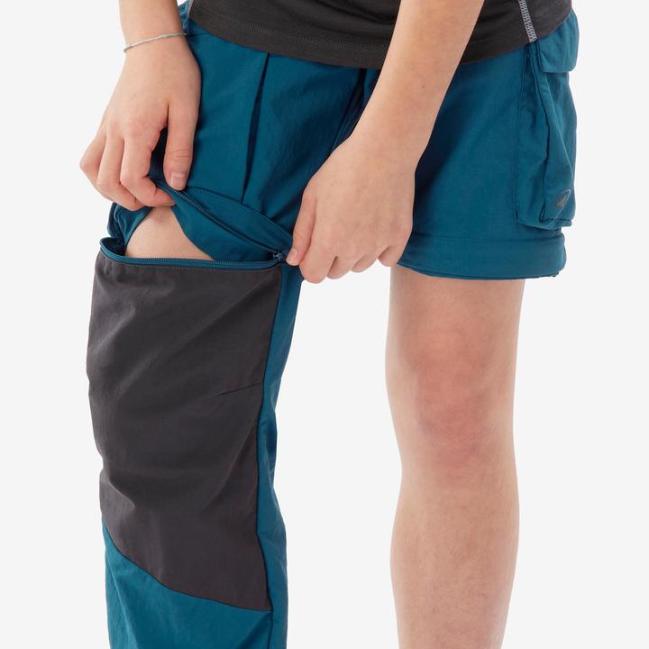 Image du produit Quechua Pantalon modulable de randonnée enfant 7-15 ans, MH500 bleu (134)