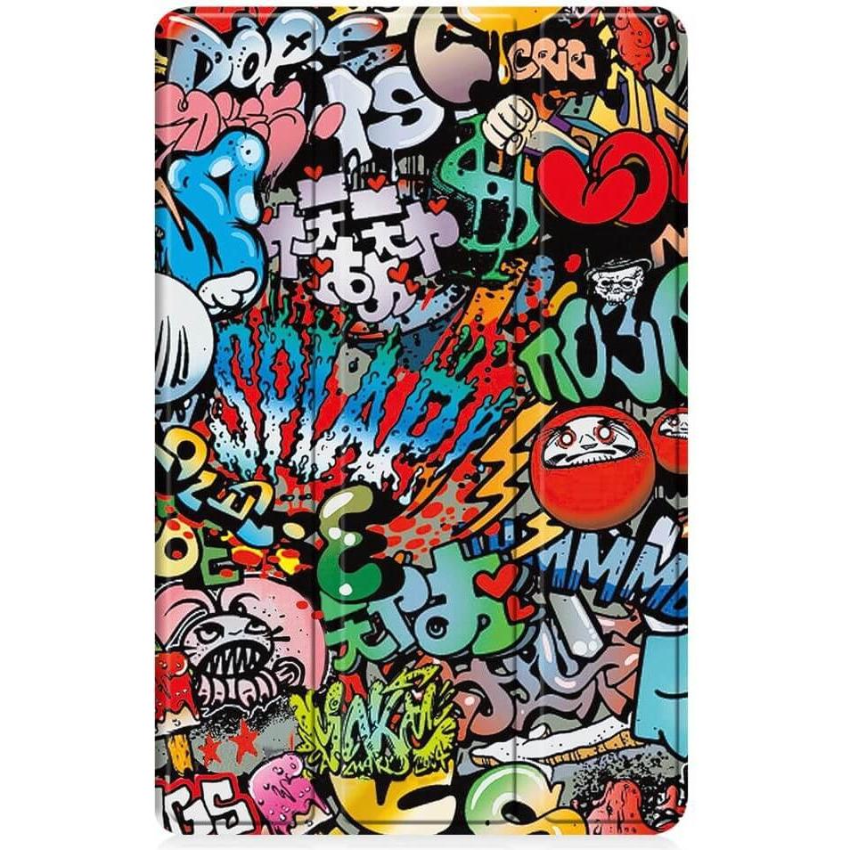 Thumbnail - Cover-Discount Galaxy Tab A9+ - Tri-fold Smart Case Comics (Galaxy Tab A9+), Tablet Hülle, Mehrfarbig